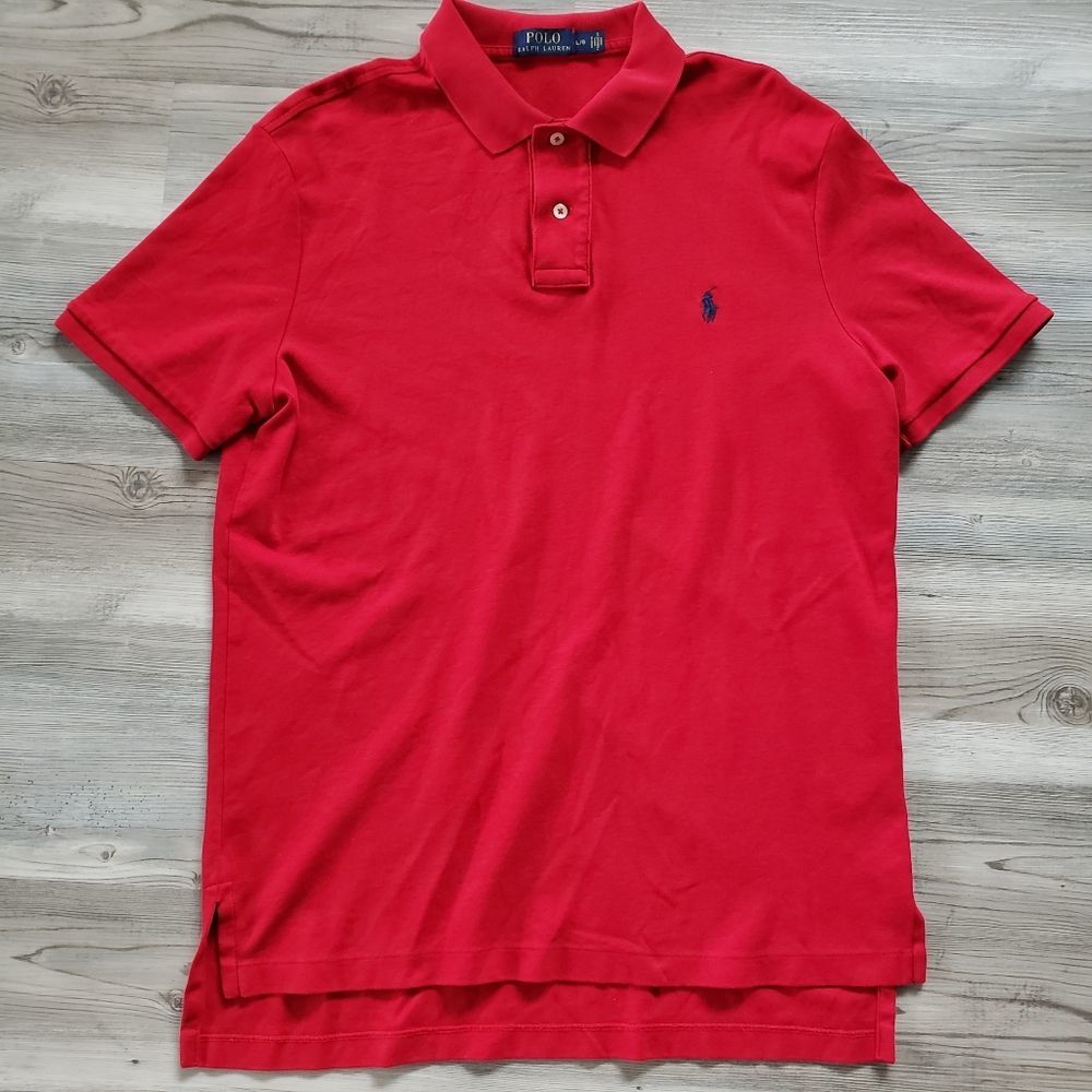 men's Polo Ralph Lauren polo collared shirt size large red
